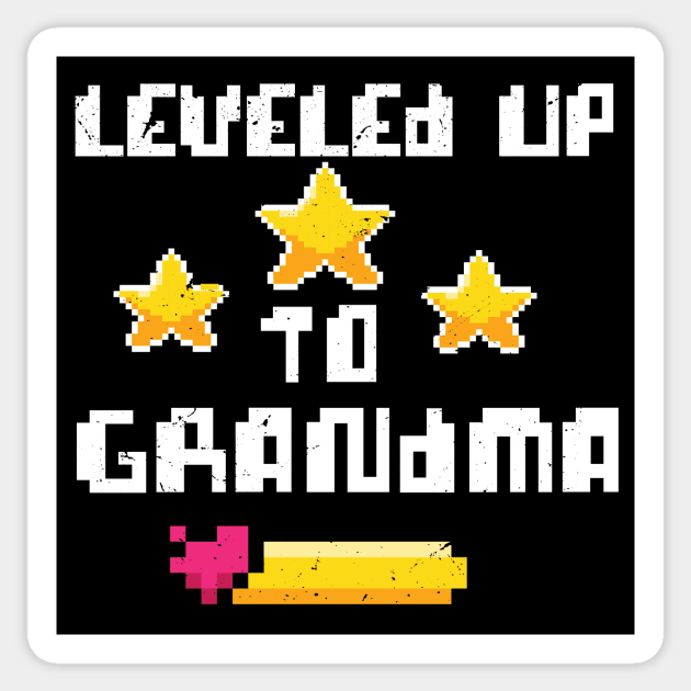 leveled up to grandma / Baby Announcement, grandma To Be, Grandparents to be Sticker by Anodyle
